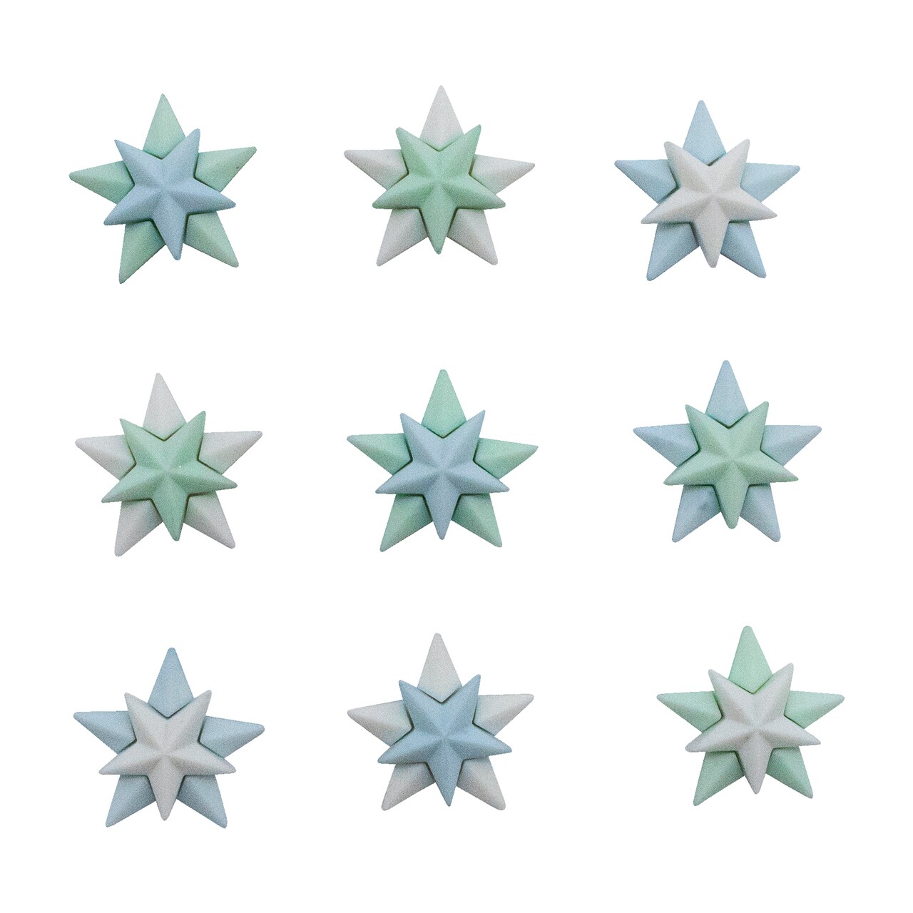 Buttons Galore Christmas Craft & Sewing Buttons. Silent Night Star Buttons - 27 Buttons